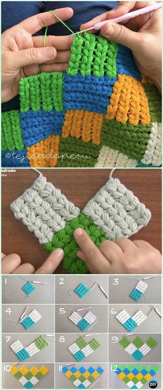 20+ Creative Crochet Block Blanket Free Patterns (With Tutorials)