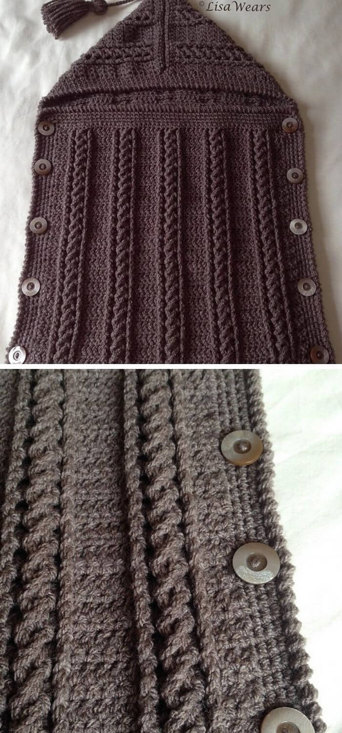 15 Crochet Snuggle Sack & Cocoon Free Patterns & Instructions