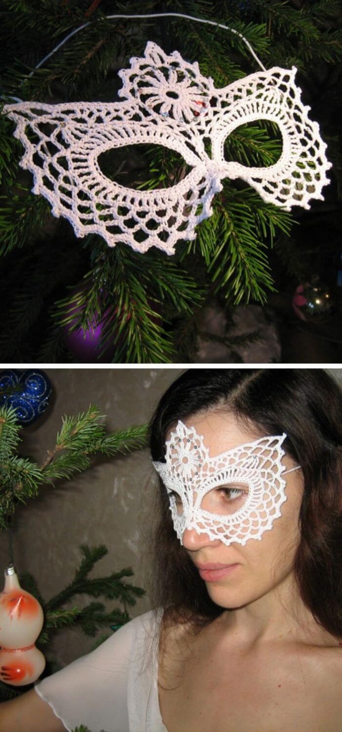 15 Best Masquerade Beauty Crochet Eye Mask Free Patterns & Instructions