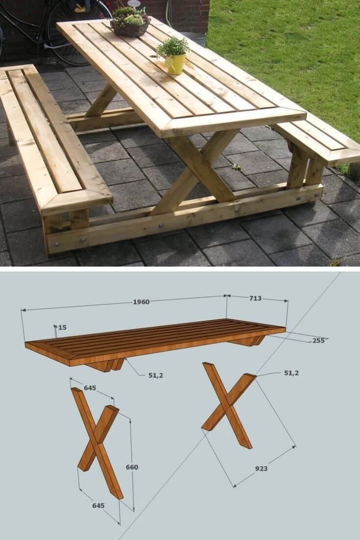 15 DIY Outdoor Table Ideas & Projects {Free Plans}