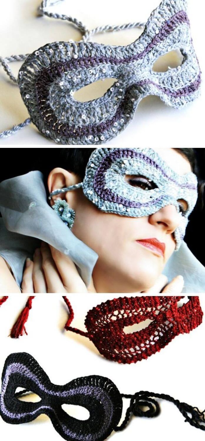 15 Best Masquerade Beauty Crochet Eye Mask Free Patterns & Instructions
