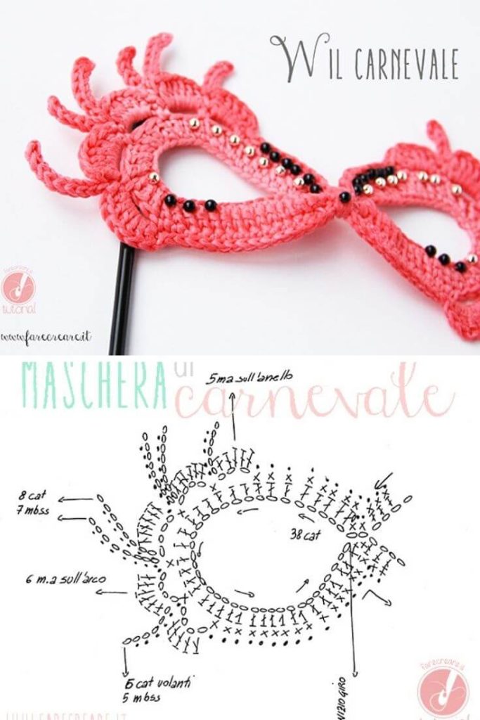 15 Best Masquerade Beauty Crochet Eye Mask Free Patterns & Instructions