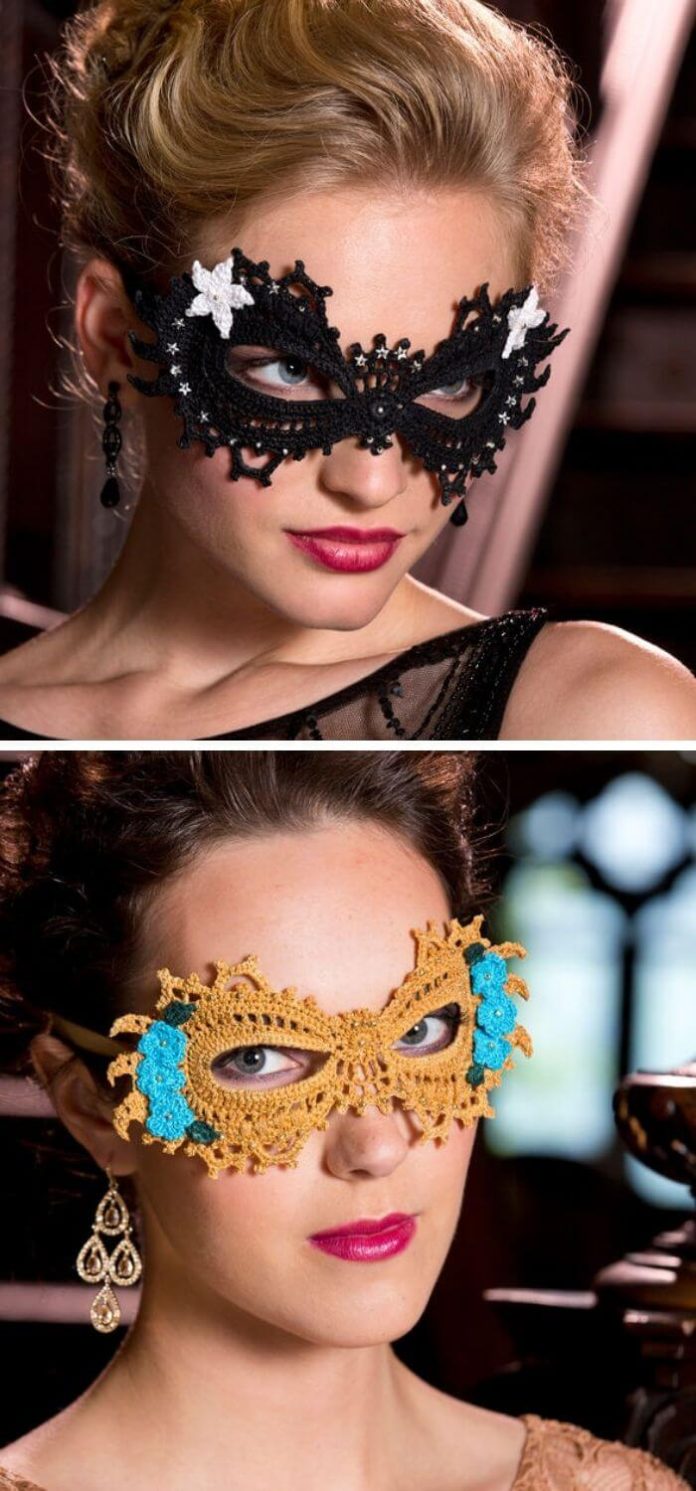15 Best Masquerade Beauty Crochet Eye Mask Free Patterns & Instructions